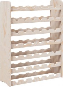 vidaXL Stojak na wino, 67,5x25x87 cm, lite drewno sosnowe 2