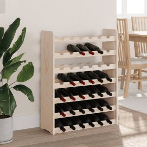 vidaXL Stojak na wino, 67,5x25x87 cm, lite drewno sosnowe 3