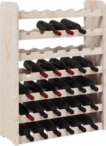 vidaXL Stojak na wino, 67,5x25x87 cm, lite drewno sosnowe 4