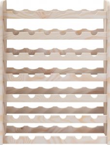 vidaXL Stojak na wino, 67,5x25x87 cm, lite drewno sosnowe 5