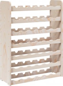 vidaXL Stojak na wino, 67,5x25x87 cm, lite drewno sosnowe 7