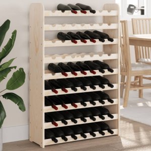 vidaXL Stojak na wino, 72,5x25x111,5 cm, lite drewno sosnowe 1