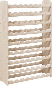 vidaXL Stojak na wino, 72,5x25x111,5 cm, lite drewno sosnowe 2