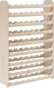 vidaXL Stojak na wino, 72,5x25x111,5 cm, lite drewno sosnowe 7