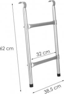 Springos Drabinka do trampoliny 62 cm 2 stopnie uniwersalne schodki UNIWERSALNY 11