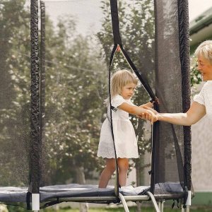 Springos Siatka do trampoliny zewnętrzna, 6FT 180-183 cm 6 słupków UNIWERSALNY 6