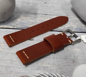 JVD Skórzany pasek do zegarka 22 mm R41103-22 brązowy 2