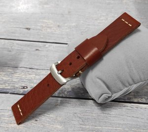 JVD Skórzany pasek do zegarka 22 mm R41103-22 brązowy 3