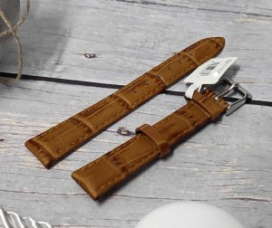 JVD Skórzany pasek do zegarka 16 mm R41717-16 brązowy 2