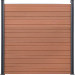 vidaXL Zestaw paneli ogrodzeniowych, brązowy, 872x186 cm, WPC 4