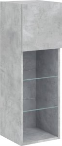 vidaXL Szafki TV, z LED, 2 szt., szarość betonu, 30,5x30x90 cm 7