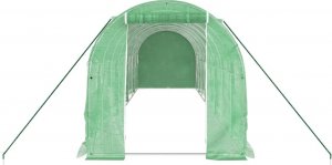 vidaXL Szklarnia ze stalową ramą, zielona, 16 m, 8x2x2 m 4