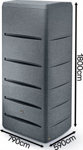 Prosperplast Pojemnik na deszczówkę Tower 720l granitowy 8