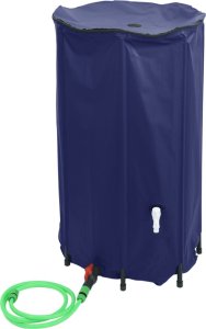vidaXL Zbiornik na wodę, z kranikiem, składany, 250 L, PVC 2