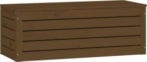 Skrzynia ogrodowa vidaXL Skrzynia do przechowywania, brązowa 89x36,5x33 cm, lita sosna 5
