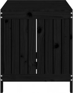 Skrzynia ogrodowa vidaXL vidaXL Skrzynia ogrodowa, czarna, 121x55x64 cm, lite drewno sosnowe 7