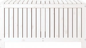 Skrzynia ogrodowa vidaXL vidaXL Skrzynia ogrodowa, biała, 121x55x64 cm, lite drewno sosnowe 6