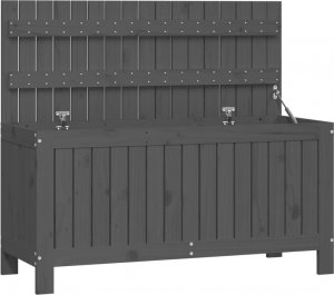 Skrzynia ogrodowa vidaXL vidaXL Skrzynia ogrodowa, szara, 115x49x60 cm, lite drewno sosnowe 2