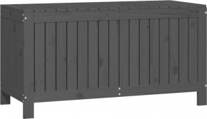 Skrzynia ogrodowa vidaXL vidaXL Skrzynia ogrodowa, szara, 115x49x60 cm, lite drewno sosnowe 5