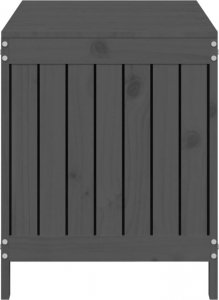 Skrzynia ogrodowa vidaXL vidaXL Skrzynia ogrodowa, szara, 115x49x60 cm, lite drewno sosnowe 7
