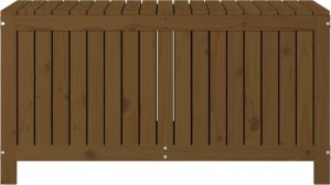 Skrzynia ogrodowa vidaXL Skrzynia ogrodowa, miodowy brąz, 121x55x64 cm, drewno sosnowe 6