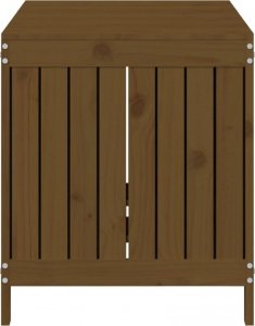 Skrzynia ogrodowa vidaXL Skrzynia ogrodowa, miodowy brąz, 121x55x64 cm, drewno sosnowe 7