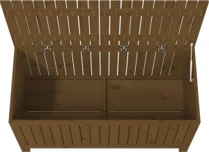 Skrzynia ogrodowa vidaXL Skrzynia ogrodowa, miodowy brąz, 121x55x64 cm, drewno sosnowe 8