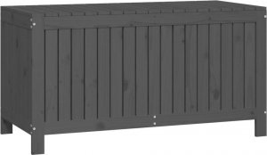 Skrzynia ogrodowa vidaXL Skrzynia ogrodowa, szara, 121x55x64 cm, lite drewno sosnowe 5
