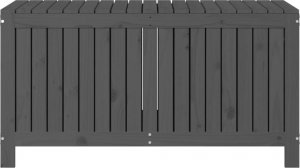 Skrzynia ogrodowa vidaXL Skrzynia ogrodowa, szara, 121x55x64 cm, lite drewno sosnowe 6