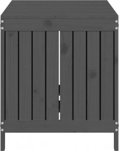Skrzynia ogrodowa vidaXL Skrzynia ogrodowa, szara, 121x55x64 cm, lite drewno sosnowe 7
