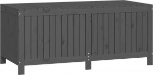 Skrzynia ogrodowa vidaXL Skrzynia ogrodowa, szara, 147x68x64 cm, lite drewno sosnowe 5