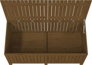 Skrzynia ogrodowa vidaXL Skrzynia ogrodowa, miodowy brąz, 147x68x64 cm, drewno sosnowe 8