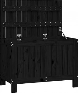 Skrzynia ogrodowa vidaXL Skrzynia ogrodowa, czarna, 76x42,5x54 cm, sosnowa 2