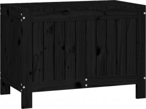 Skrzynia ogrodowa vidaXL Skrzynia ogrodowa, czarna, 76x42,5x54 cm, sosnowa 5
