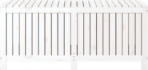 Skrzynia ogrodowa vidaXL Skrzynia ogrodowa, biała, 147x68x64 cm, lite drewno sosnowe 6