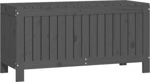 Skrzynia ogrodowa vidaXL Skrzynia ogrodowa, szara, 108x42,5x54 cm, lite drewno sosnowe 5