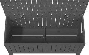 Skrzynia ogrodowa vidaXL Skrzynia ogrodowa, szara, 108x42,5x54 cm, lite drewno sosnowe 8