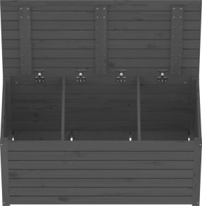 Skrzynia ogrodowa vidaXL Skrzynia ogrodowa, szara, 101x50,5x46,5 cm, lite drewno sosnowe 8