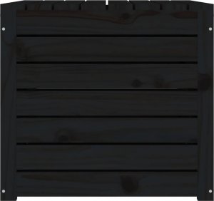 Skrzynia ogrodowa vidaXL Skrzynia ogrodowa, czarna, 101x50,5x46,5 cm, drewno sosnowe 7