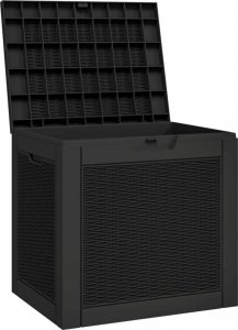 Skrzynia ogrodowa vidaXL Skrzynia ogrodowa, czarna, 55,5x43x53 cm, polipropylen 4