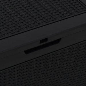 Skrzynia ogrodowa vidaXL Skrzynia ogrodowa, czarna, 55,5x43x53 cm, polipropylen 7