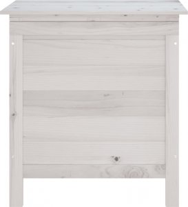 Skrzynia ogrodowa vidaXL Skrzynia ogrodowa, biała, 50x49x56,5 cm, lite drewno jodłowe 4