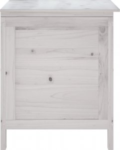 Skrzynia ogrodowa vidaXL Skrzynia ogrodowa, biała, 50x49x56,5 cm, lite drewno jodłowe 5