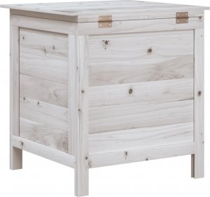 Skrzynia ogrodowa vidaXL Skrzynia ogrodowa, biała, 50x49x56,5 cm, lite drewno jodłowe 6