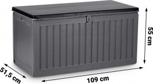 Skrzynia ogrodowa Plonos Skrzynia ogrodowa 109 x 51 x 55 cm 270 litrów szara 7