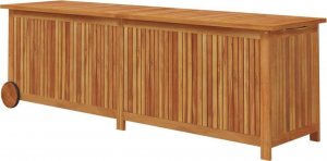 Skrzynia ogrodowa vidaXL Skrzynia ogrodowa na kółkach, 150x50x58cm, lite drewno akacjowe 6