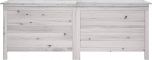Skrzynia ogrodowa vidaXL Skrzynia ogrodowa, biała, 150x50x56,5 cm, lite drewno jodłowe 4