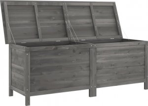 Skrzynia ogrodowa vidaXL Skrzynia ogrodowa, antracytowa, 150x50x56,5 cm, drewno jodłowe 3