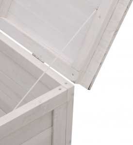 Skrzynia ogrodowa vidaXL Skrzynia ogrodowa, biała, 198,5x50x56,5 cm, lite drewno jodłowe 7