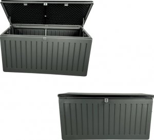Skrzynia ogrodowa kontrast Duża skrzynia ogrodowa kufer schowek 270L szara 2